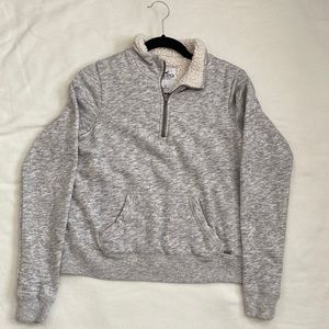 Hollister Quarter-Zip mock neck plush sweater